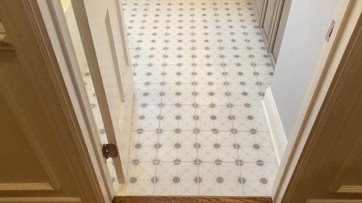 Patterned mosaic bath floor
