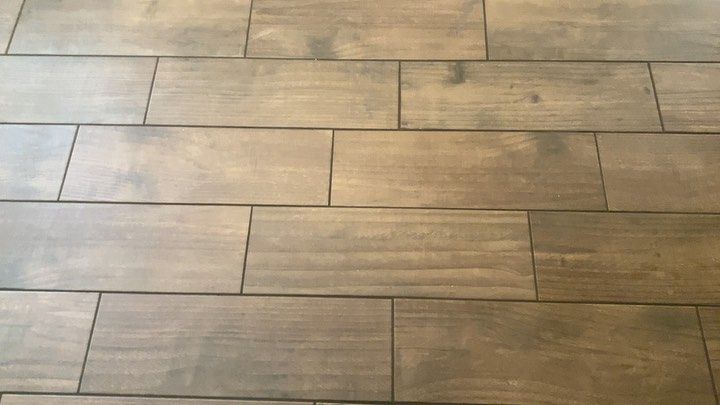 Wood-look plank in a mudroom